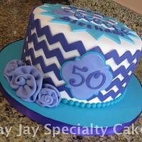 Bowling-Themed 50th Birthday Cake