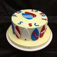 Surfboard cake