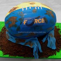 AFL Rugby Ball Cake