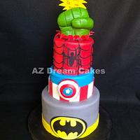 Super heroes cake