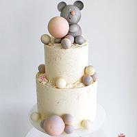 Children's cake with Teddy bear)