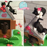 Cats and horse cake