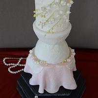 Red Carpet Cake, inspired by Christian Dior, gown worn by Jennifer Lawrence in 2013