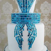 Art Deco Jewels Wedding cake