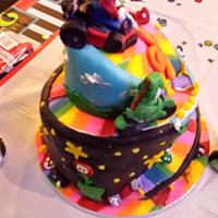 Mario kart racing cake