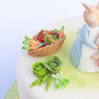 Beatrix Potter 1st birthday cake