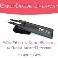 CakesDecor Giveaway 2019 #3: Global Artist Networks Master Series Brushes!