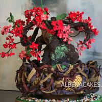 Japanese Quince - BONSAI- Gardens of the World Cake Collaboration