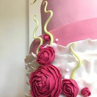 Wedding Flowers cake - Pink Velvet