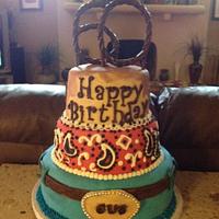 Western Themed Birthday Cake