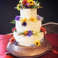 Rustic Bohemian Wedding Cake 