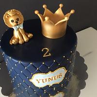 Gold Lion King Cake
