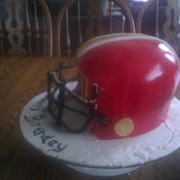 Football helmet cake