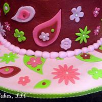 Pink Paisley Cake