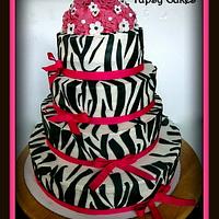 quinceañera  zebra cake