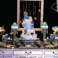  SWEET TABLE BLUE SILVER