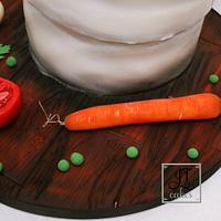 Chef carved cake