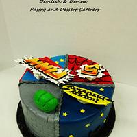 Super Hero Cake- 5th Birthday cake