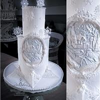 Royal Icing Winter Cake Royal Icing Winter Cake
