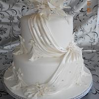 Wedding cake - Bouquet of winter lilies