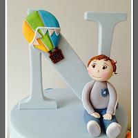 Hot Air Balloon Christening Cake
