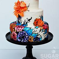 Sugarcake hand painted cake
