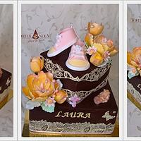 Christening cake for Laura