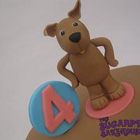 2 Tier Scrappy Doo / Scooby Doo Birthday Cake
