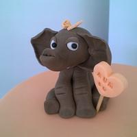 Peachy, Pink & Gold with Elephant Topper