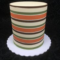 Fall butter cream stripe cake 