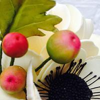 Sweet Romance Anemone Rose Bling Vintage & Berries