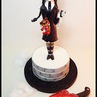 Wednesday Addams cake topper