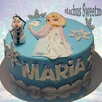 Tarta Elsa Frozen. Elsa Frozen cake.