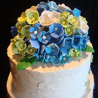 Hydrangeas Wedding Cake