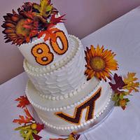 Va. Tech buttercream birthday cake