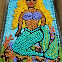 Mermaid cake grown-up (100% buttercream)