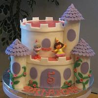 Dora the Explorer Castle Cake