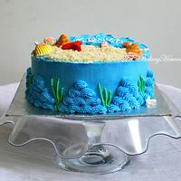 A Lovely Beach theme cake !!