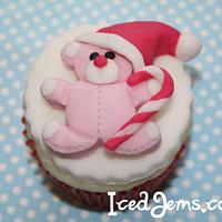 Christmas Teddy Bear Cupcake