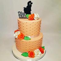 Peach wedding cake Peach wedding cake