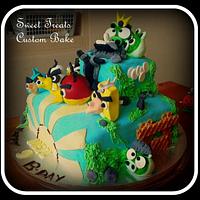 Angry Bird Birthday cake.