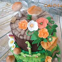 Woodland 1st Birthday Cake