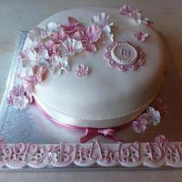 'Elegant Pink' 18th Birthday Cake