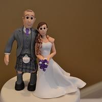 Wedding cake with figures