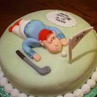 lazy golfer 30th birthday cake