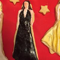Oscar Gowns Themed Cookies