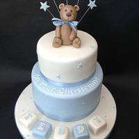 Teddy Bear Christening Cake