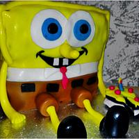 sponge bob birthday cake!!!