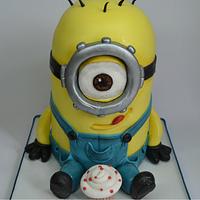 Minion 3D Cake