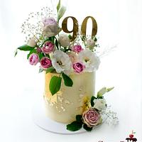 90th Birthday Cake for a Beautiful Lady 